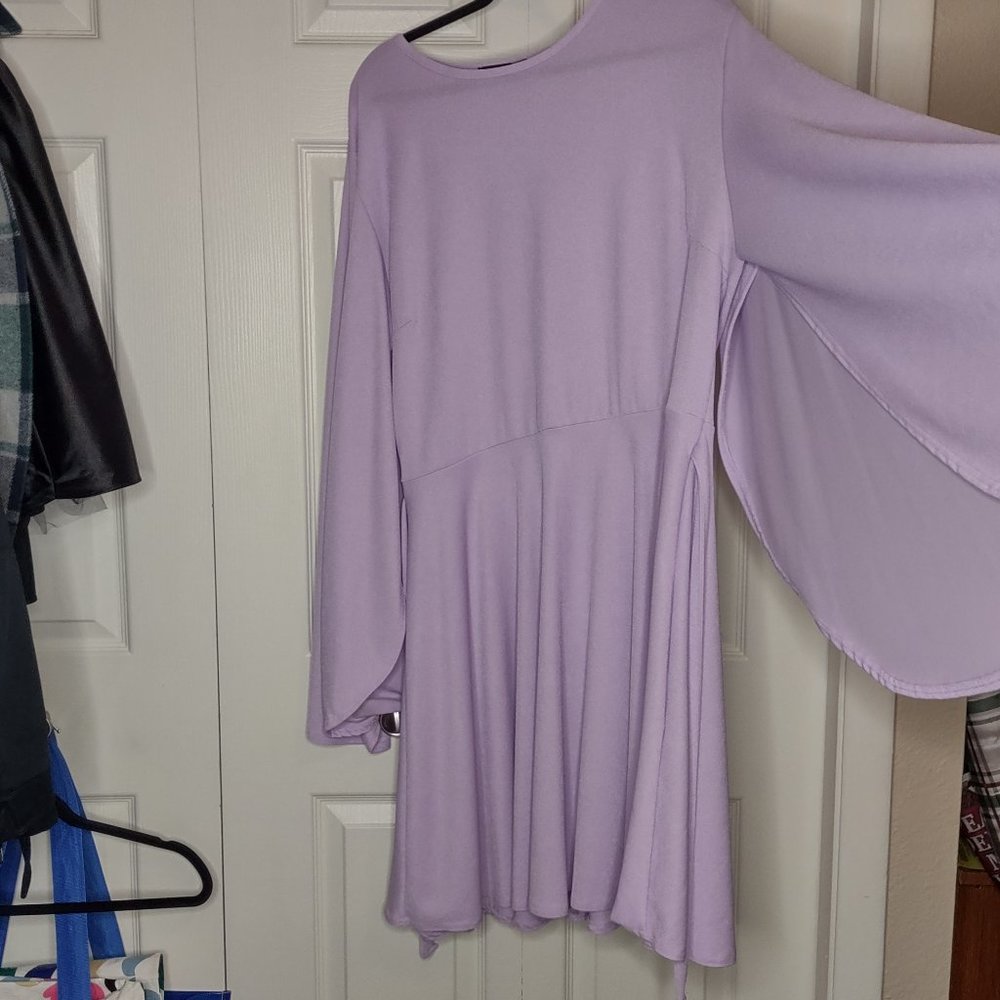 Boohoo split sleeve skater dress